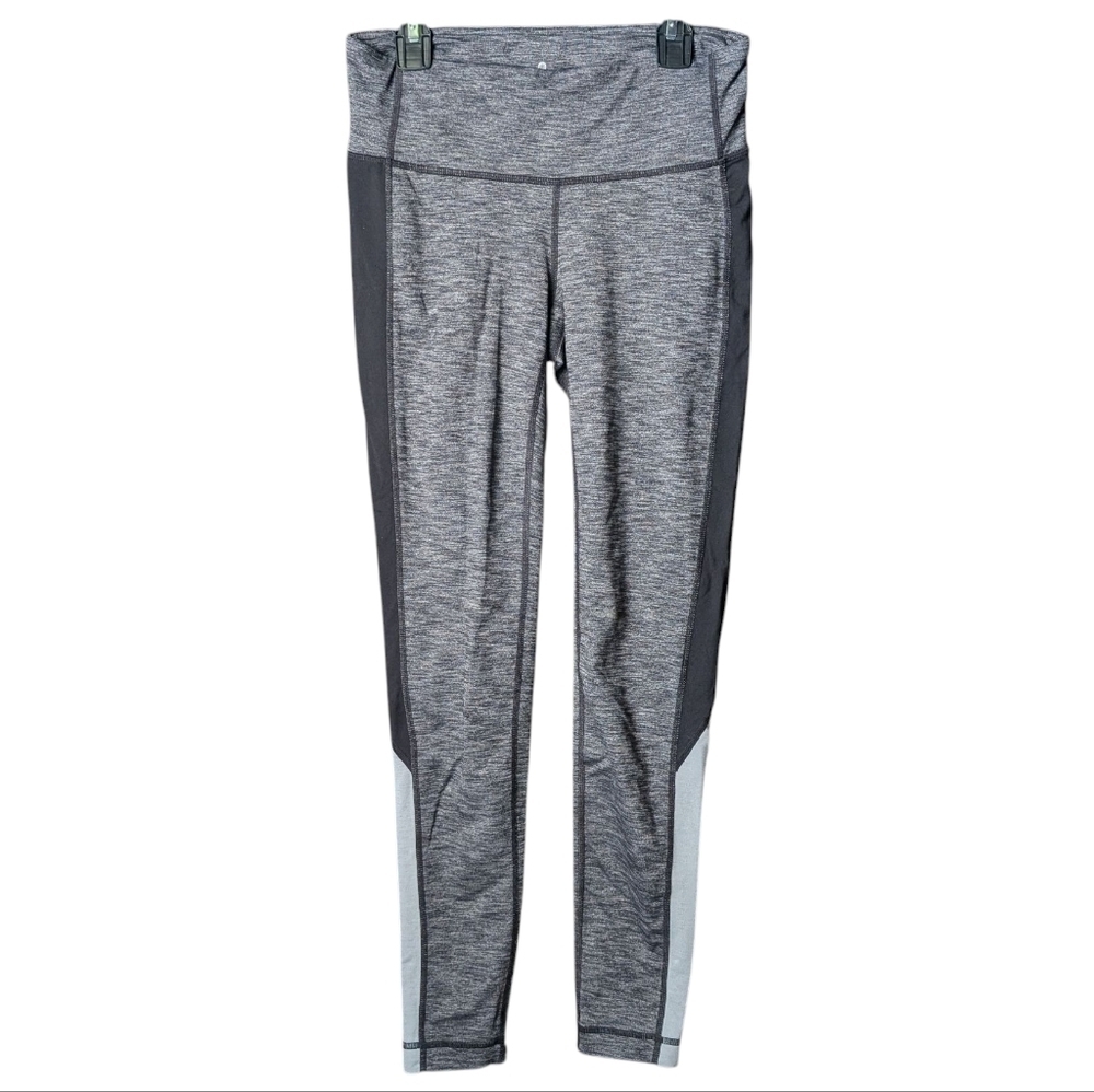 Athleta Womens Small Gray Black Leggings Workout Yoga Pants Athletic Stretch EUC